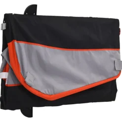vidaXL Fietstrailer 45 kg ijzer zwart en blauw