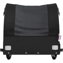 vidaXL Fietstrailer 30 kg ijzer zwart