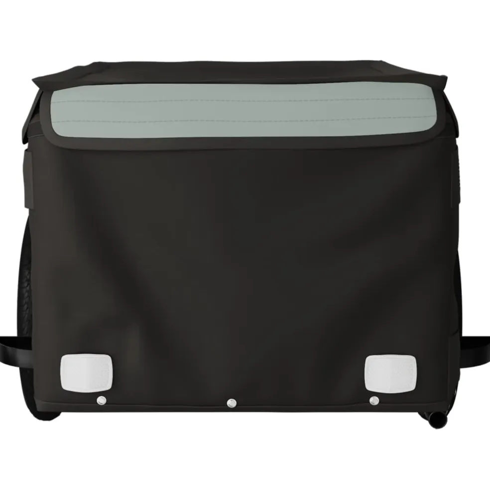 vidaXL Fietstrailer 30 kg ijzer zwart en grijs