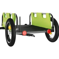 vidaXL Fietstrailer oxford stof en ijzer groen