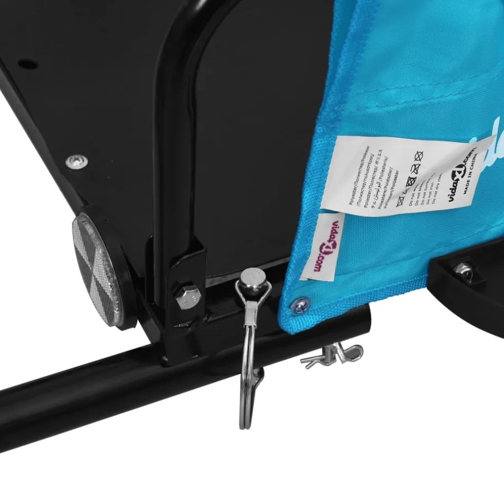 vidaXL Fietstrailer oxford stof en ijzer blauw