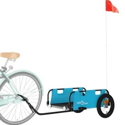vidaXL Fietstrailer oxford stof en ijzer blauw