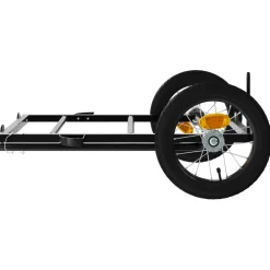 vidaXL Fietstrailer 122x53x28 cm ijzer zwart