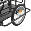 vidaXL Fietstrailer 130x73x48,5 cm staal zwart