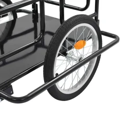 vidaXL Fietstrailer 130x73x48,5 cm staal zwart