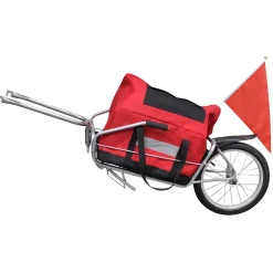 vidaXL Fietstransporttrailer met 1 wiel en opbergtas