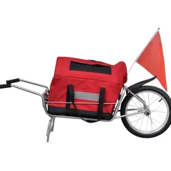 vidaXL Fietstransporttrailer met 1 wiel en opbergtas
