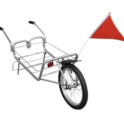vidaXL Fietstransporttrailer met 1 wiel en opbergtas