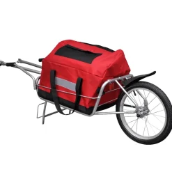 vidaXL Fietstransporttrailer met 1 wiel en opbergtas