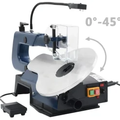 vidaXL Figuurzaagmachine elektrisch met voetpedaal en LED-lampje 125 W