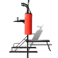 vidaXL Fitness apparaat kracht met bankje en boksbal