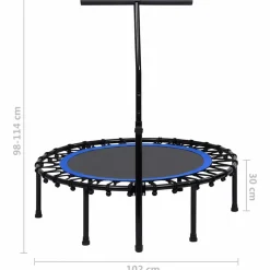vidaXL Fitnesstrampoline met handgreep 102 cm