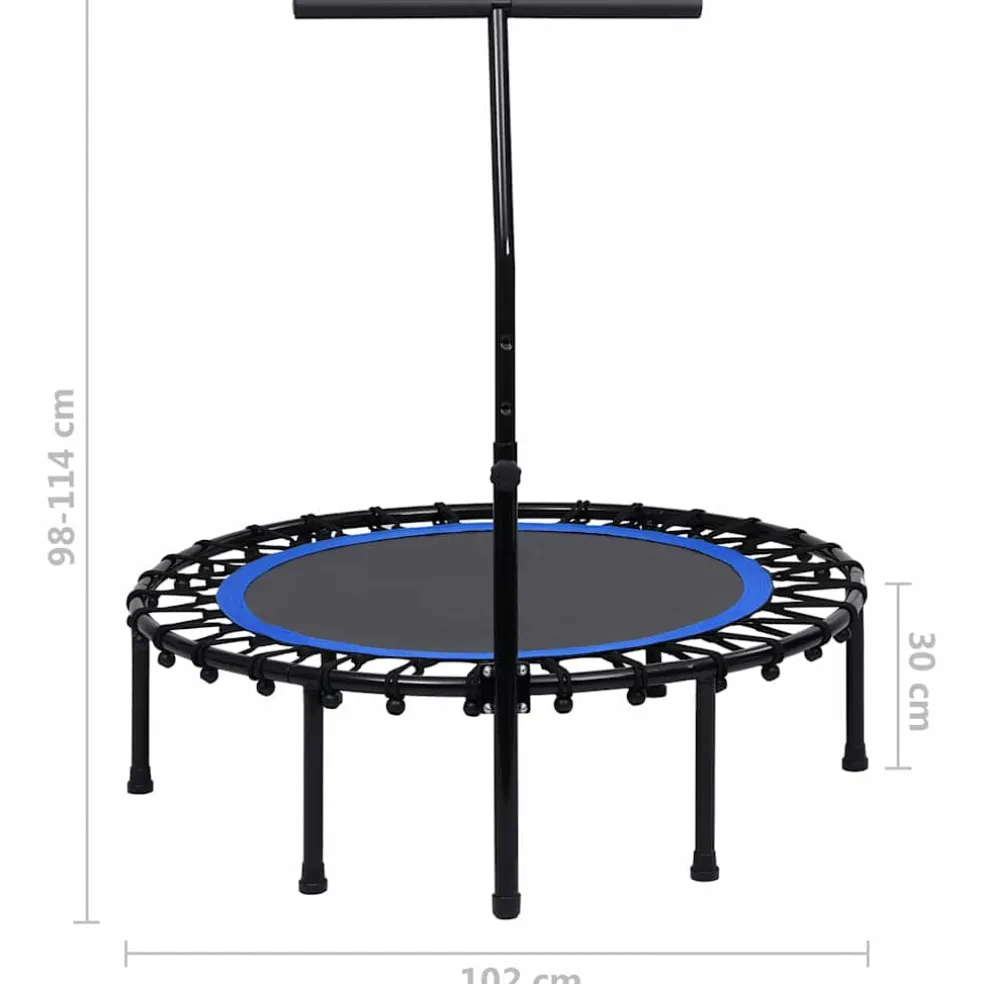 vidaXL Fitnesstrampoline met handgreep 102 cm