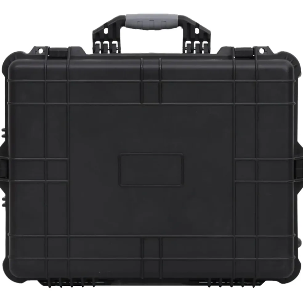 vidaXL Flightcase op wieltjes 63x50x23 cm PP zwart