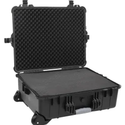 vidaXL Flightcase op wieltjes 63x50x23 cm PP zwart