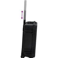 vidaXL Flightcase op wieltjes 63x50x23 cm PP zwart