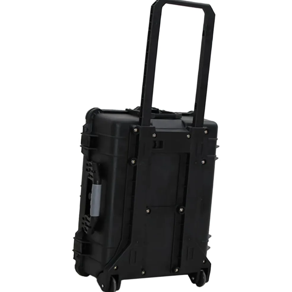 vidaXL Flightcase op wieltjes 63x50x23 cm PP zwart