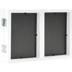 vidaXL Fotolijst drieluik 28x18 cm+2x(13x18 cm) wit