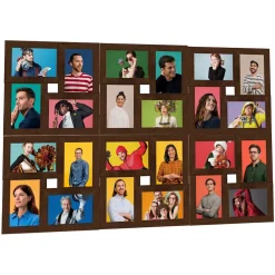 vidaXL Fotolijst voor 4x(13x18 cm) foto MDF donkerbruin
