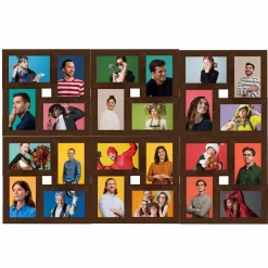 vidaXL Fotolijst voor 4x(13x18 cm) foto MDF donkerbruin