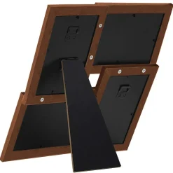 vidaXL Fotolijst voor 4x(13x18 cm) foto MDF donkerbruin