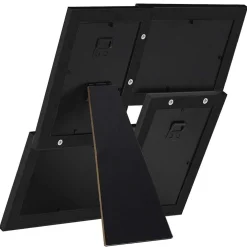 vidaXL Fotolijst voor 4x(10x15 cm) foto MDF zwart