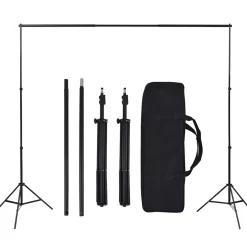 vidaXL Fotostudioset met achtergronden, lampen en paraplu's