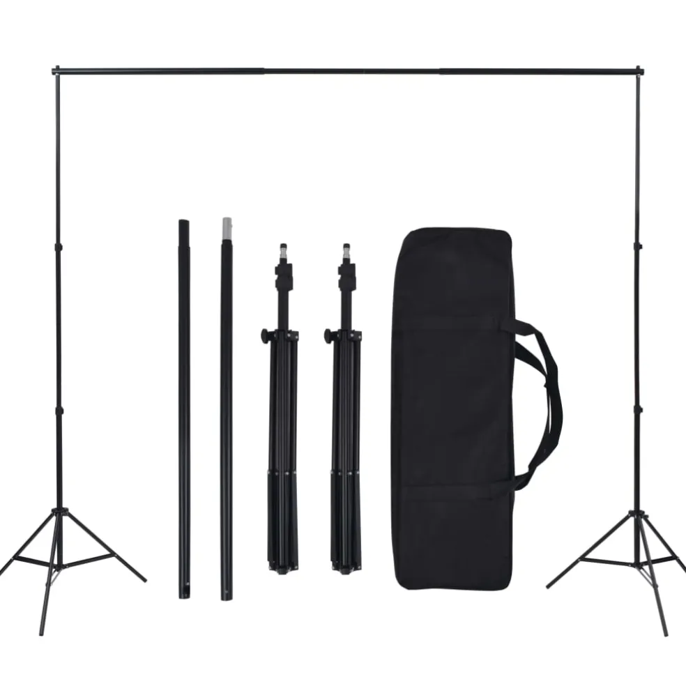 vidaXL Fotostudioset met 5 achtergronden en verstelbaar frame
