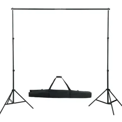vidaXL Fotostudioset met achtergrond, lampen en paraplu's