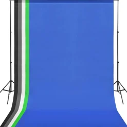 vidaXL Fotostudio set met 5 gekleurde achtergronden & 2 softboxen