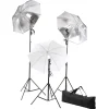 vidaXL Fotostudioset met lampen, paraplu's, achtergrond en reflector