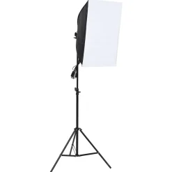 vidaXL Fotostudioset met softboxlamp, achtergrond en reflector