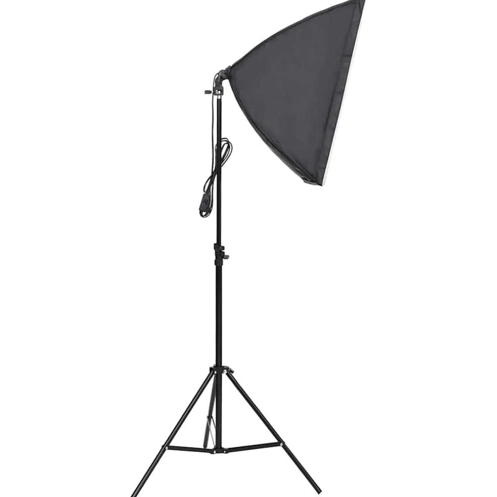 vidaXL Fotostudioset met softboxlamp, achtergrond en reflector
