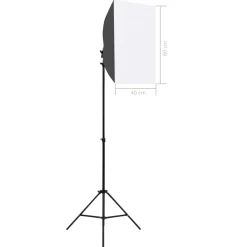 vidaXL Fotostudioset met softboxlampen en achtergrond