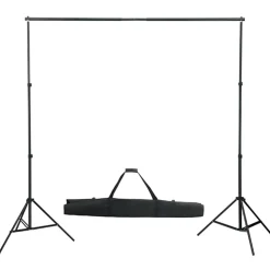 vidaXL Fotostudioset met softboxlampen, achtergrond en reflector