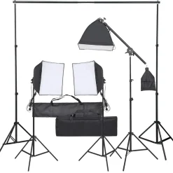vidaXL Fotostudioset met verlichtingsset