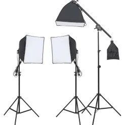 vidaXL Fotostudioset met verlichtingsset, achtergrond en reflector