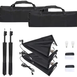 vidaXL Fotostudioset met verlichtingsset en achtergrond
