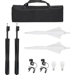 vidaXL Fotostudioset met verlichtingsset, achtergrond en reflector