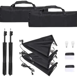 vidaXL Fotostudioset met verlichtingsset, achtergrond en reflector