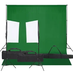 vidaXL Fotostudioset met verlichtingsset, achtergrond en reflector