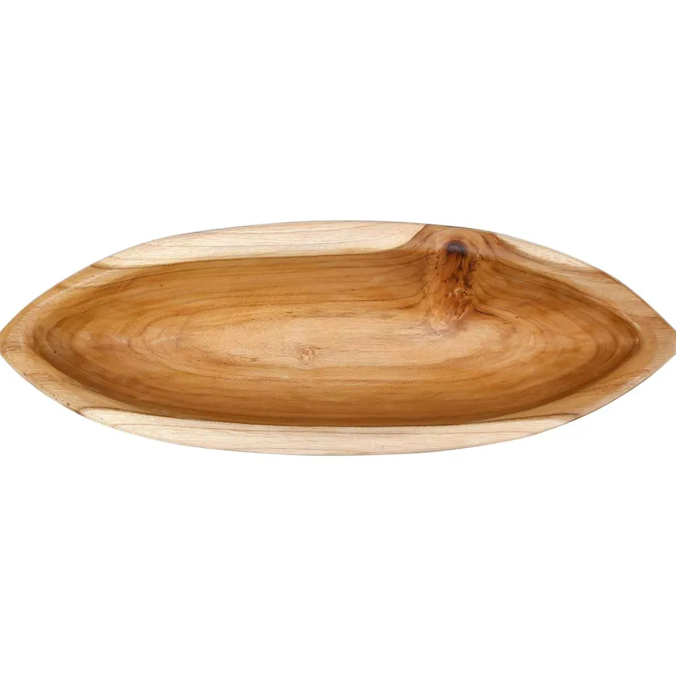vidaXL Fruit Bowl JEPARA Teak Brown 46 x 16 x 11 cm