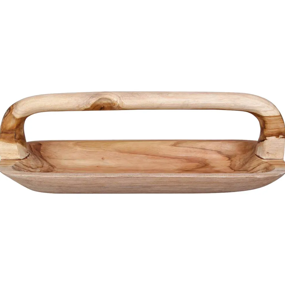 vidaXL Fruit Bowl JEPARA Teak Brown 61 x 21 x 21 cm