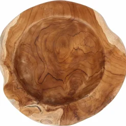 vidaXL Fruitschaal JEPARA Ø 30 cm Massief Teakhout Rond Teakbruin