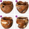 vidaXL Fruitschaal JEPARA Teakbruin 61 x 21 x 11 cm