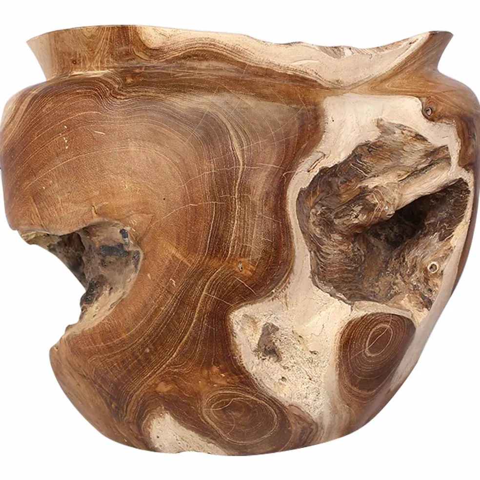 vidaXL Fruitschaal JEPARA Teakbruin 61 x 21 x 11 cm