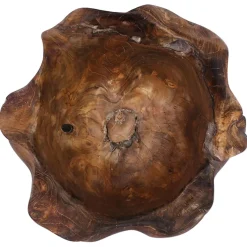 vidaXL Fruitschaal JEPARA Teakbruin Ø 35 cm Massief Teakhout