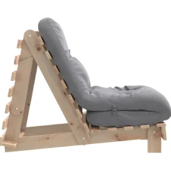 vidaXL Futon slaapbank met matras 60x206x11 cm massief grenenhout