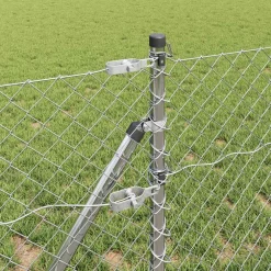 vidaXL gaashek met grondbevestiging 10 x 0,4 m Gegalvaniseerd staal