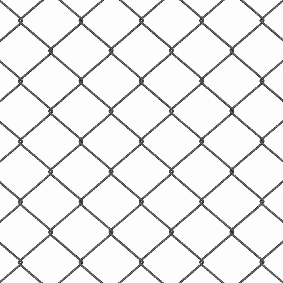 vidaXL gaashek met grondpennen 10 x 0,4 m PVC-Coated Staal Grijs Mesh